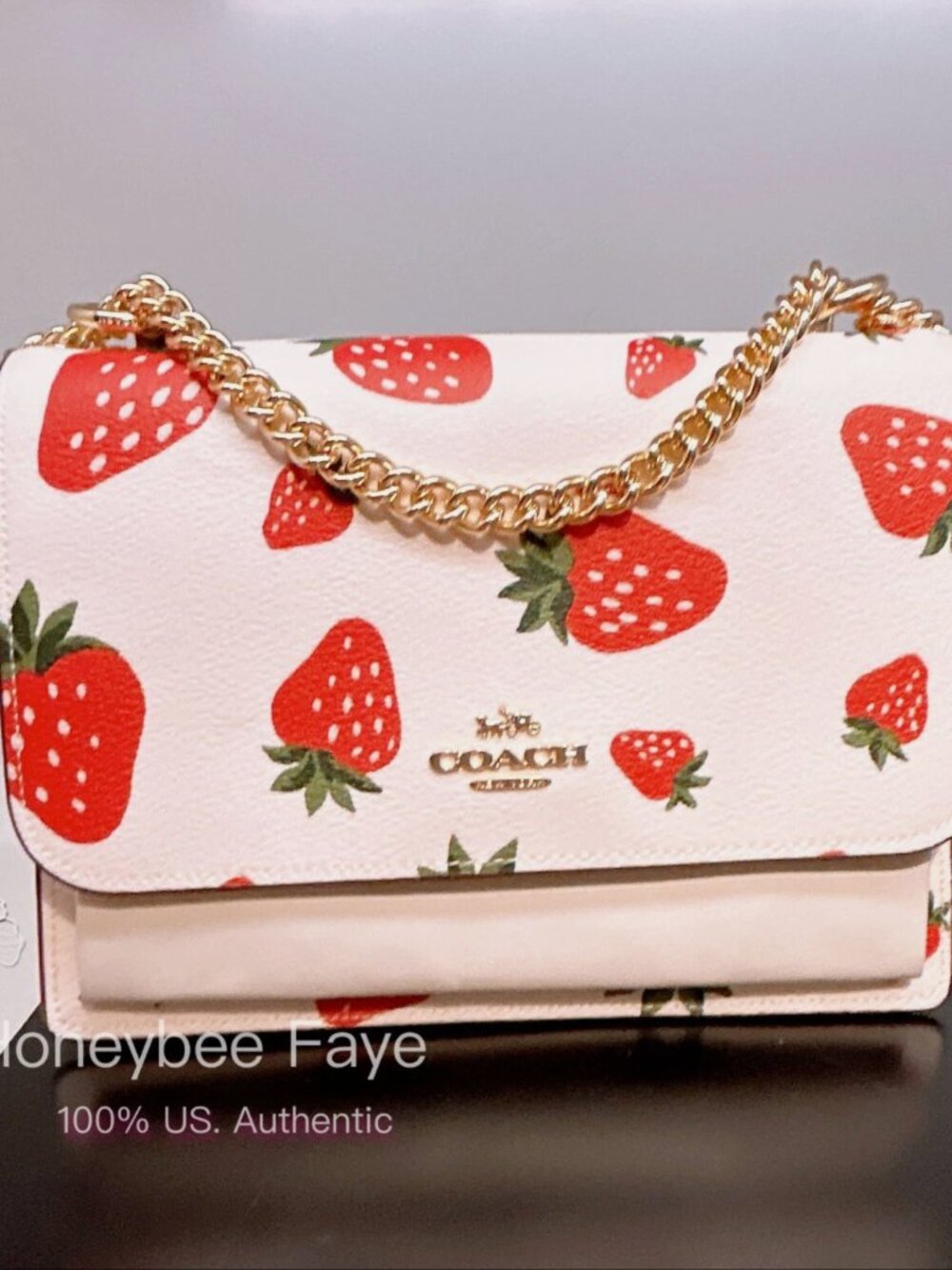 Coach Klare Crossbody With Wild Strawberry Print CH333